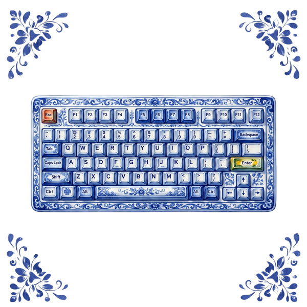 Tegeltje Delfts Blauw - Toetsenbord