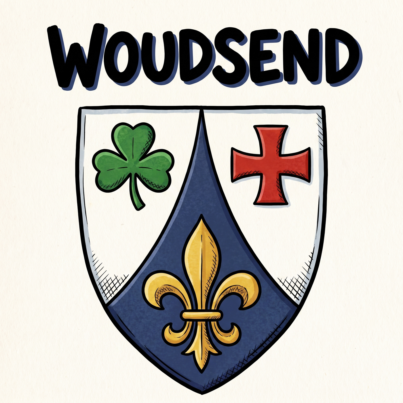 Wapen Woudsend Schetsstijl