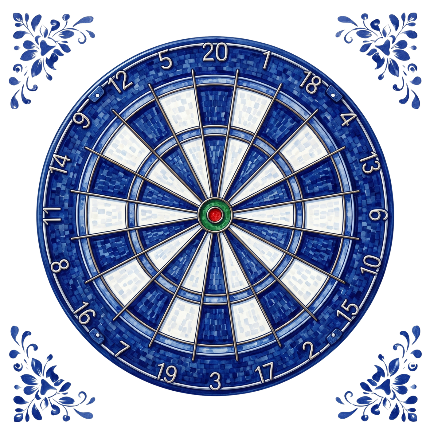Tegeltje Delfts Blauw - Dartbord