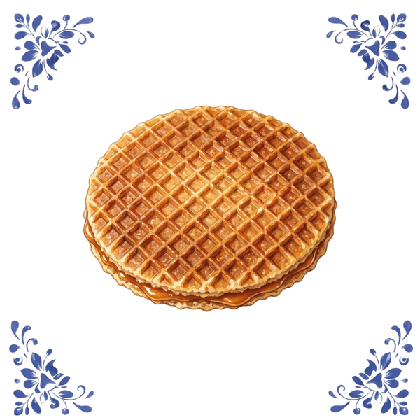 Tegeltje Delfts Blauw - Stroopwafel