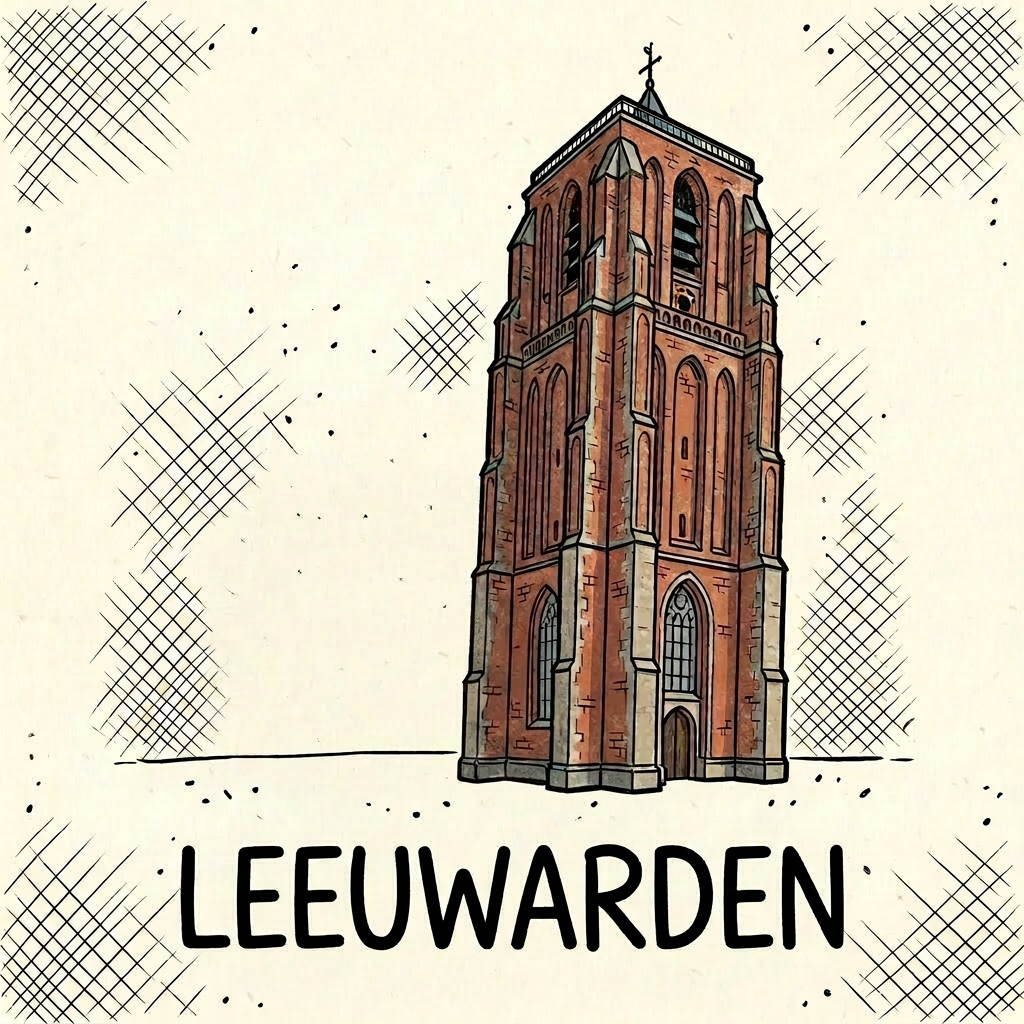 De oldehove in tekenstijl