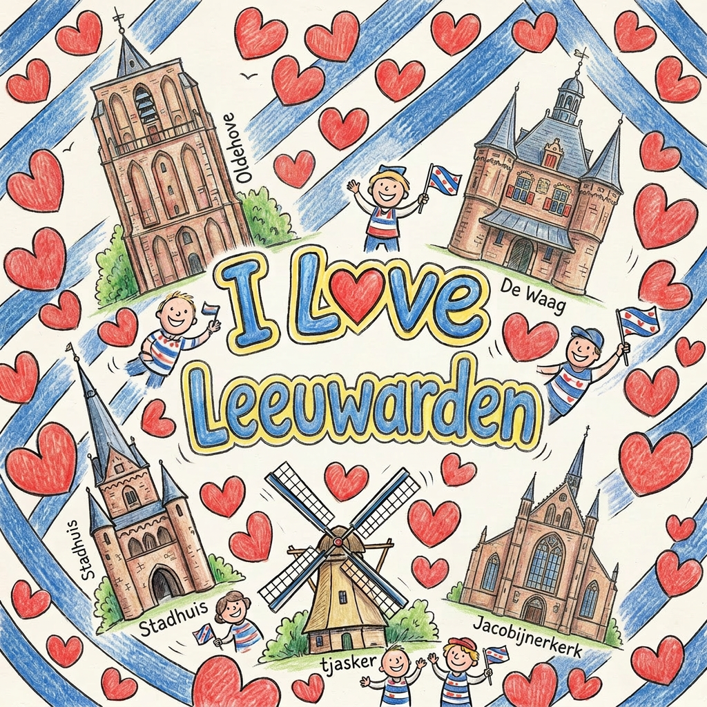I love Leeuwarden tegeltje