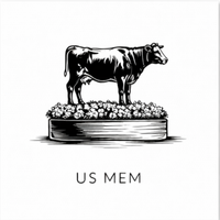 Tegeltje Zwart-Wit "Us Mem" - 1