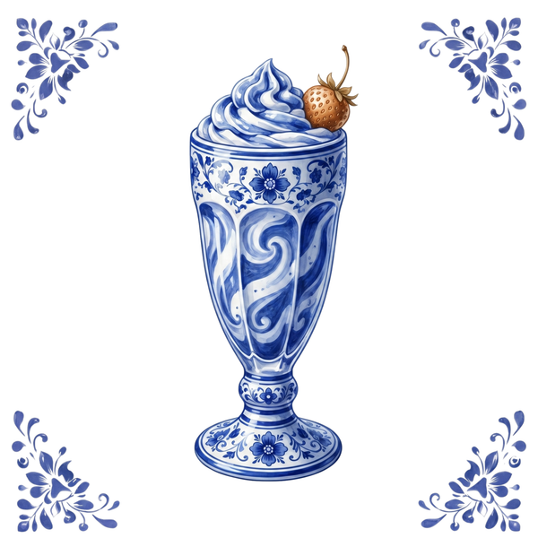Tegeltje Delfts Blauw - Milkshake