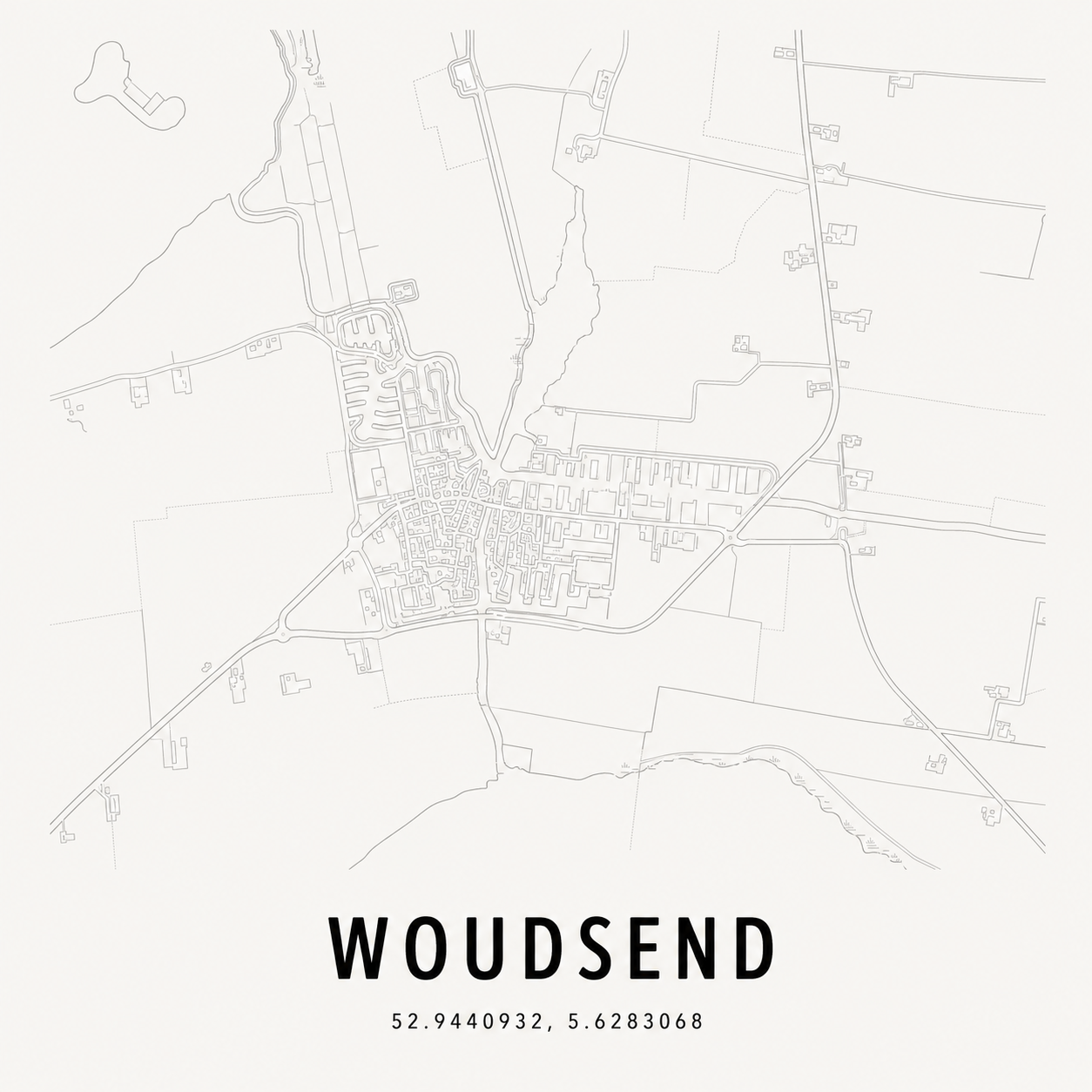 Kaart van Woudsend