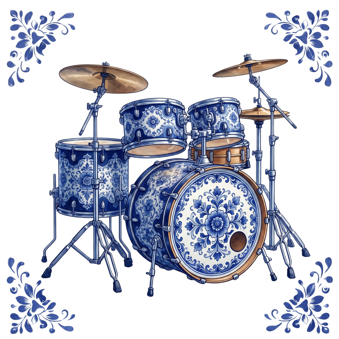 Tegeltje Delfts Blauw - Drumkit