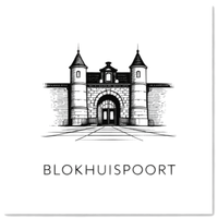 Tegeltje Zwart-Wit "Blokhuispoort" - 1