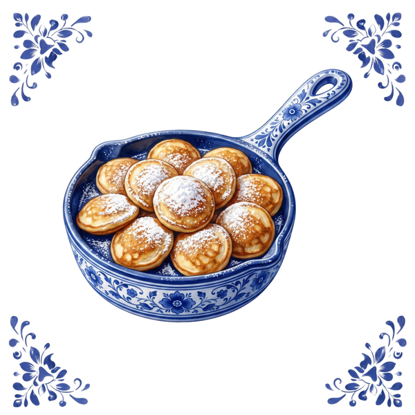Tegeltje Delfts Blauw - Poffertjes