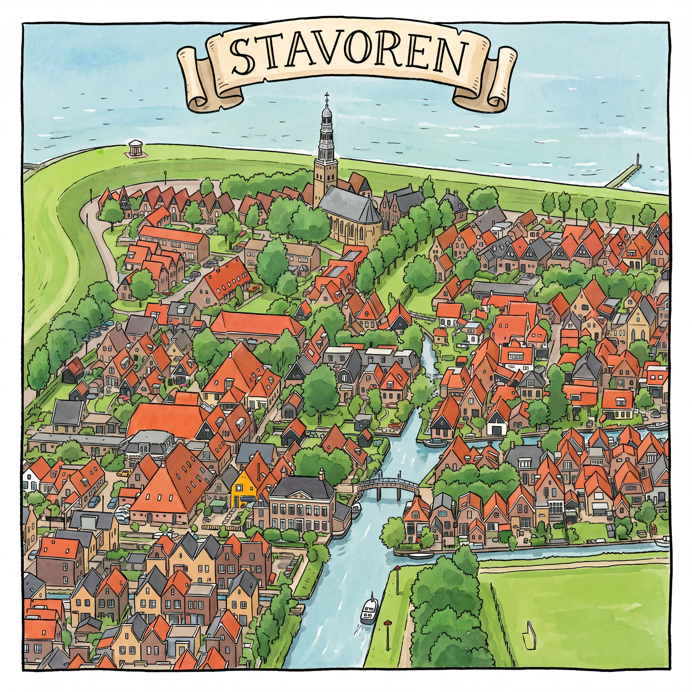 Stavoren in Vogelvlucht