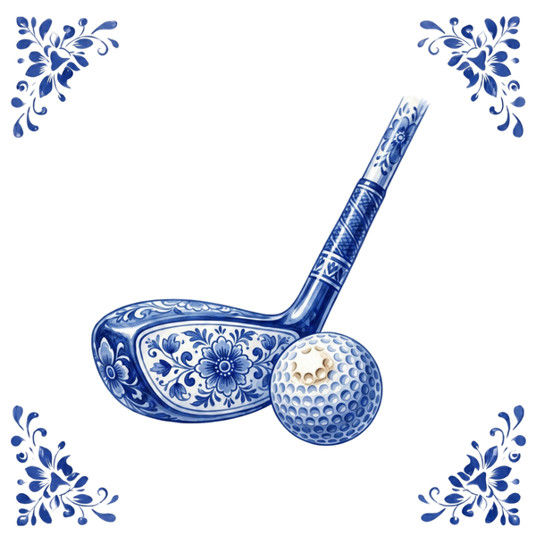 Tegeltje Delfts Blauw - Golfclub