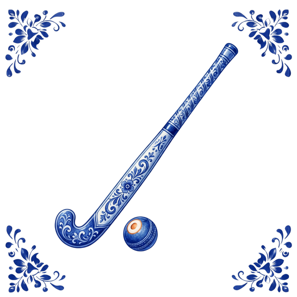 Tegeltje Delfts Blauw - Hockeystick