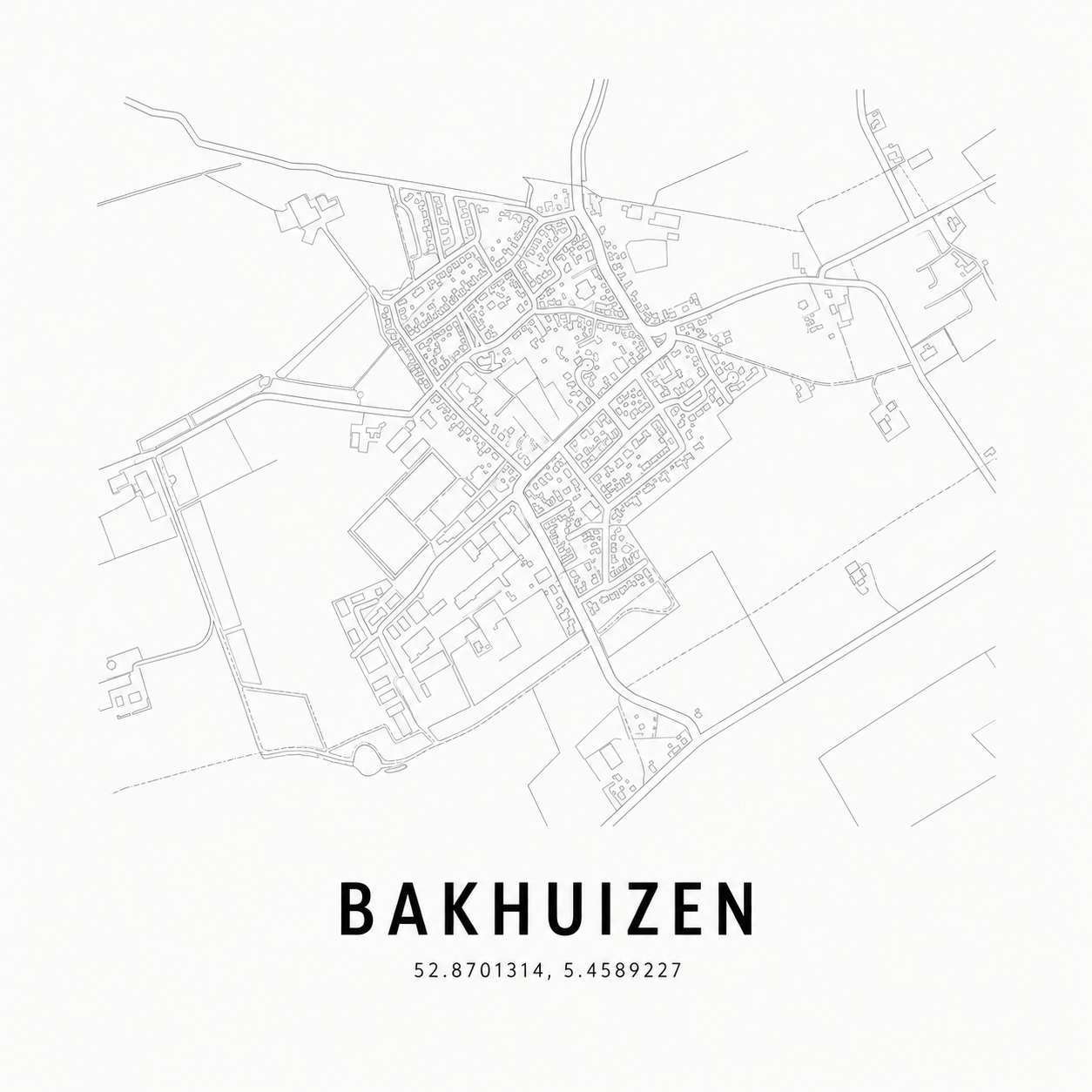 Kaart Bakhuizen