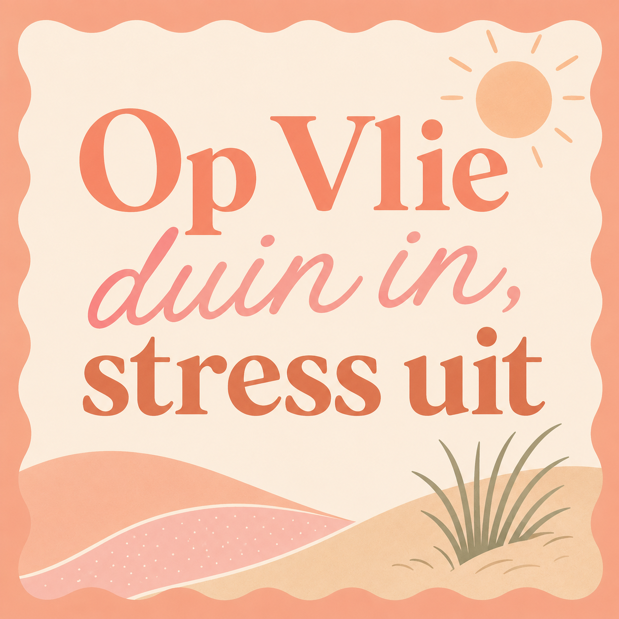Pastel- Op vlie duin in stress uit
