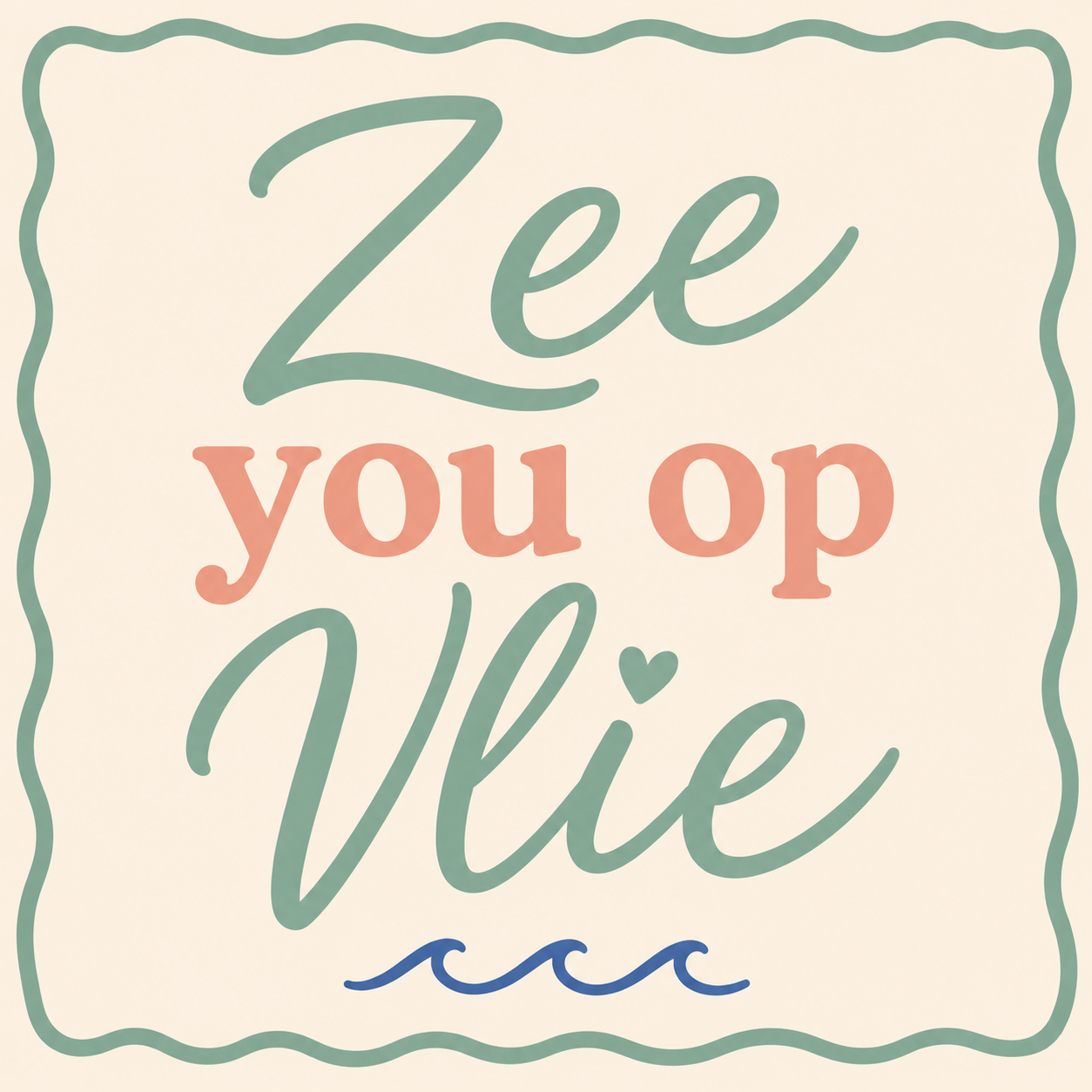 Pastel- Zee you op vlie