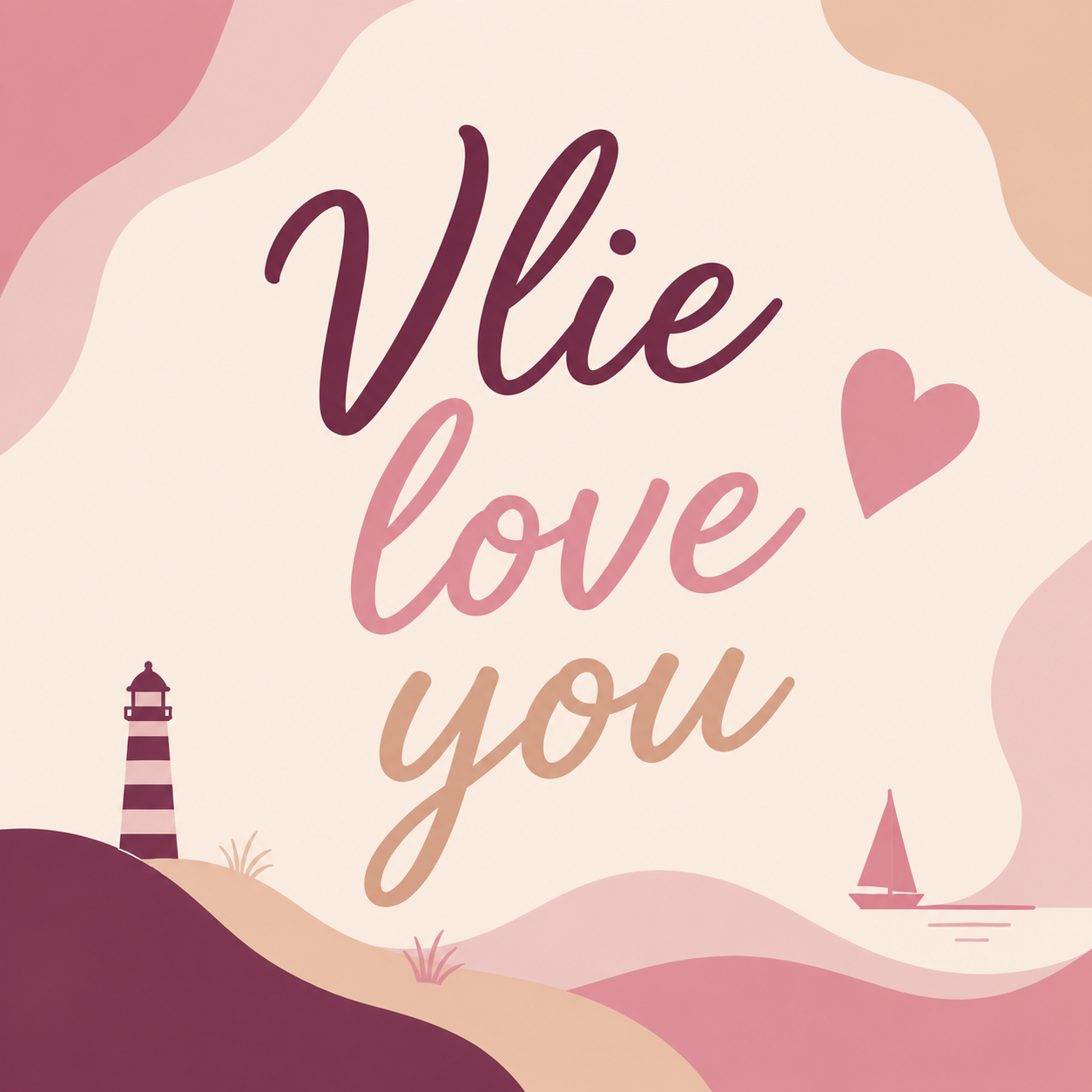 Pastel- Vlie love you