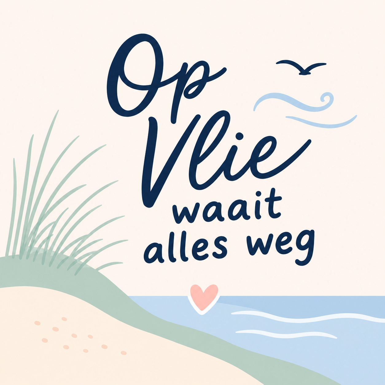 Pastel- Op vlie waait alles weg