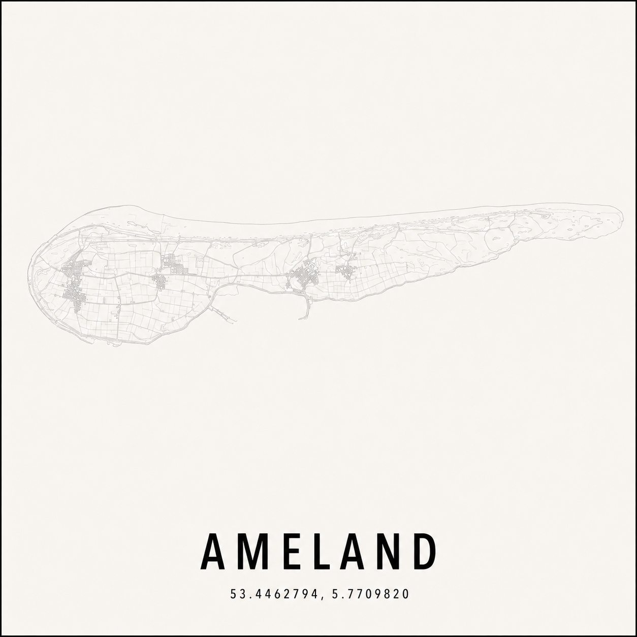Kaart Ameland