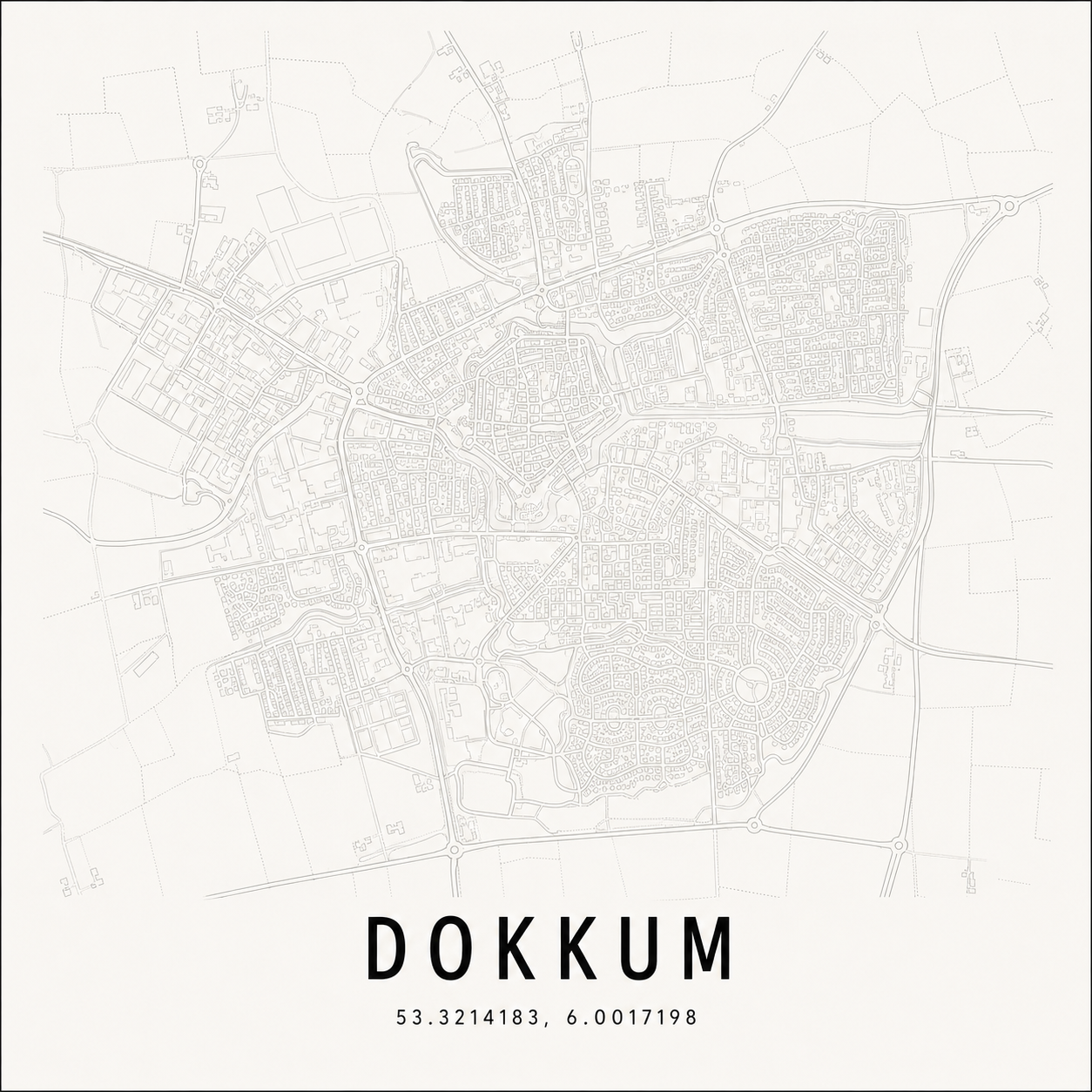 Kaart van Dokkum