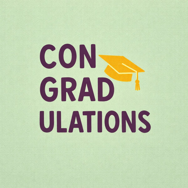 Tegeltje "Congraduations" Groen