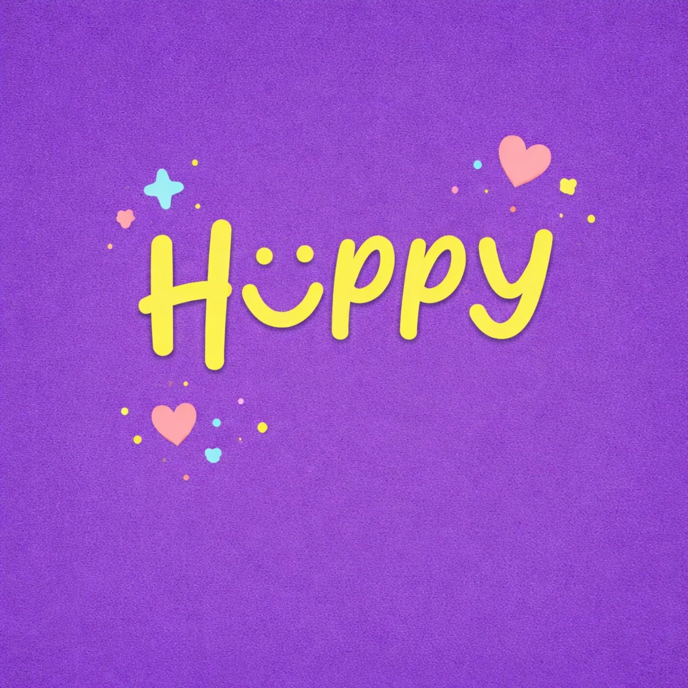 Tegeltje "Happy" Paars