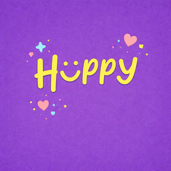 Tegeltje "Happy" Paars