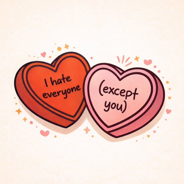 Tegeltje "I Hate Everyone, Except You"