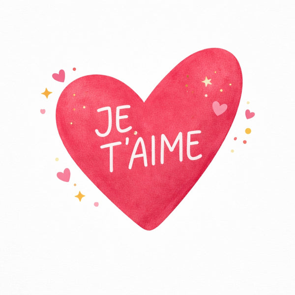 Tegeltje "Je T'aime" Cartoon
