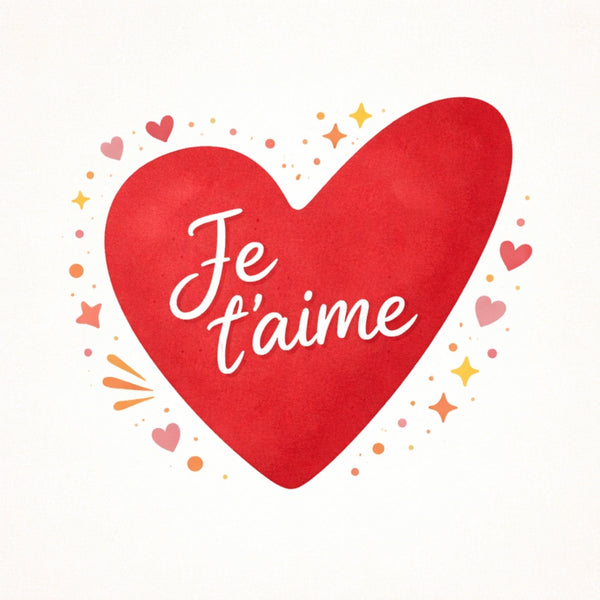Tegeltje "Je T'aime" Hartjes