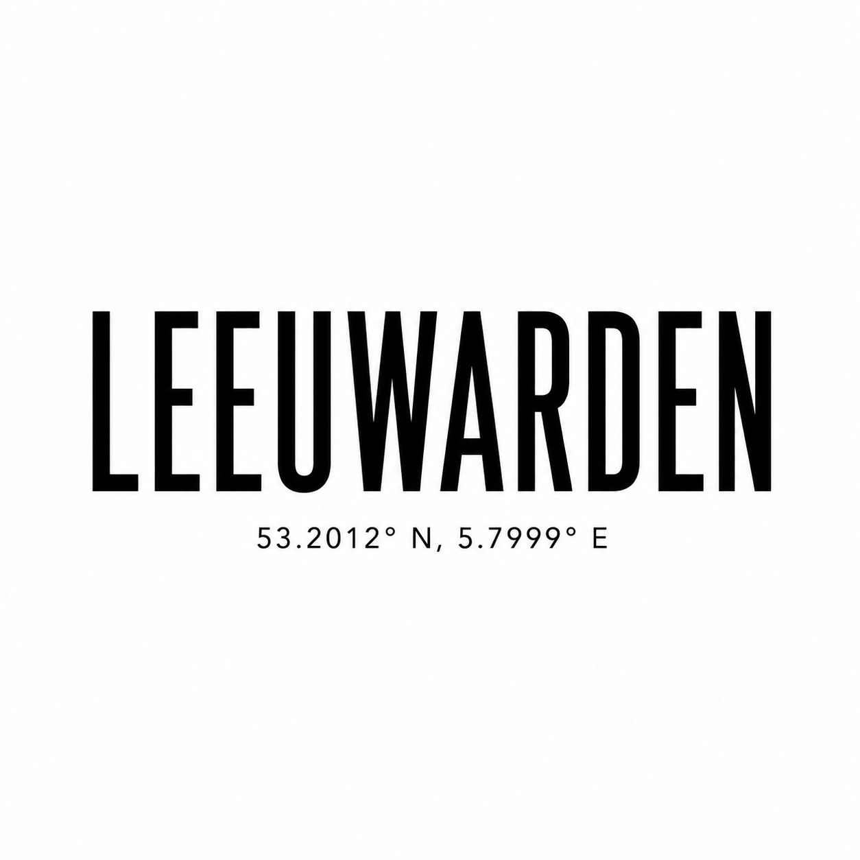 Leeuwarden met coordinaten