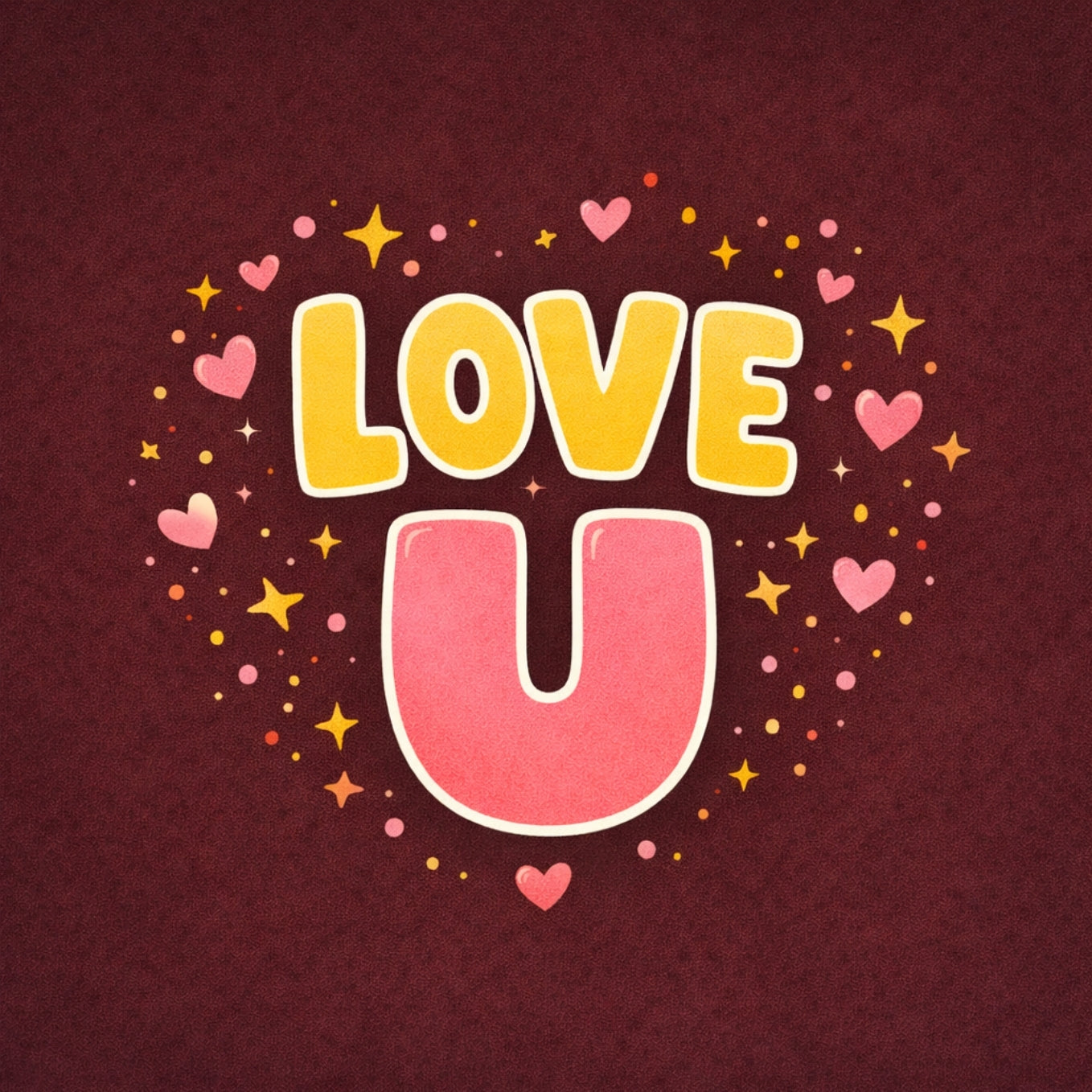 Tegeltje "Love You" Rood