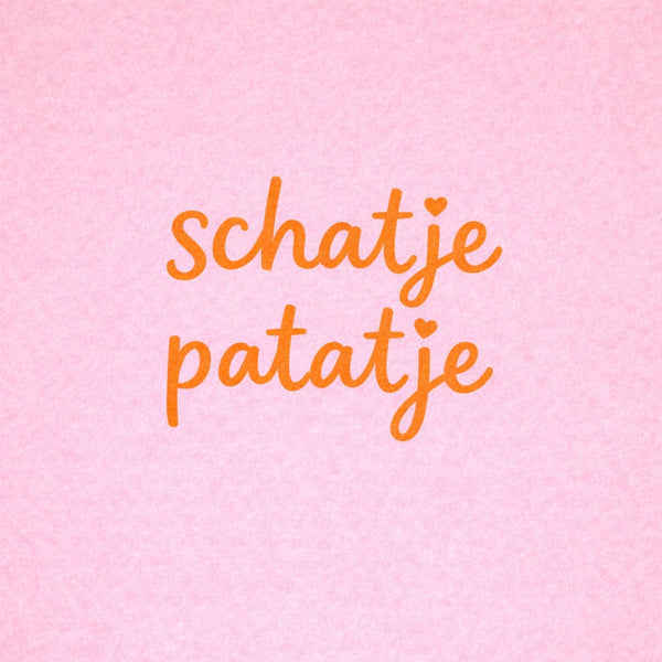 Tegeltje "Schatje Patatje" Roze