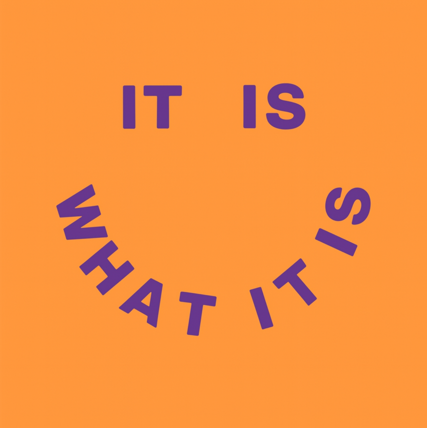 Tegeltje "It is what it is"