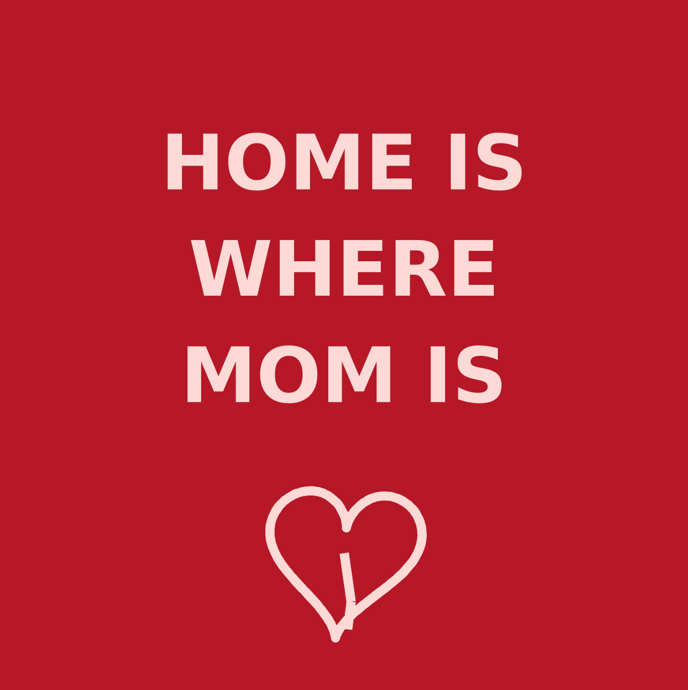 Tegeltje "Home is where mom is"