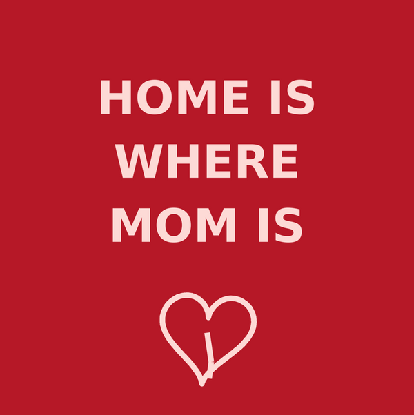 Tegeltje "Home is where mom is"