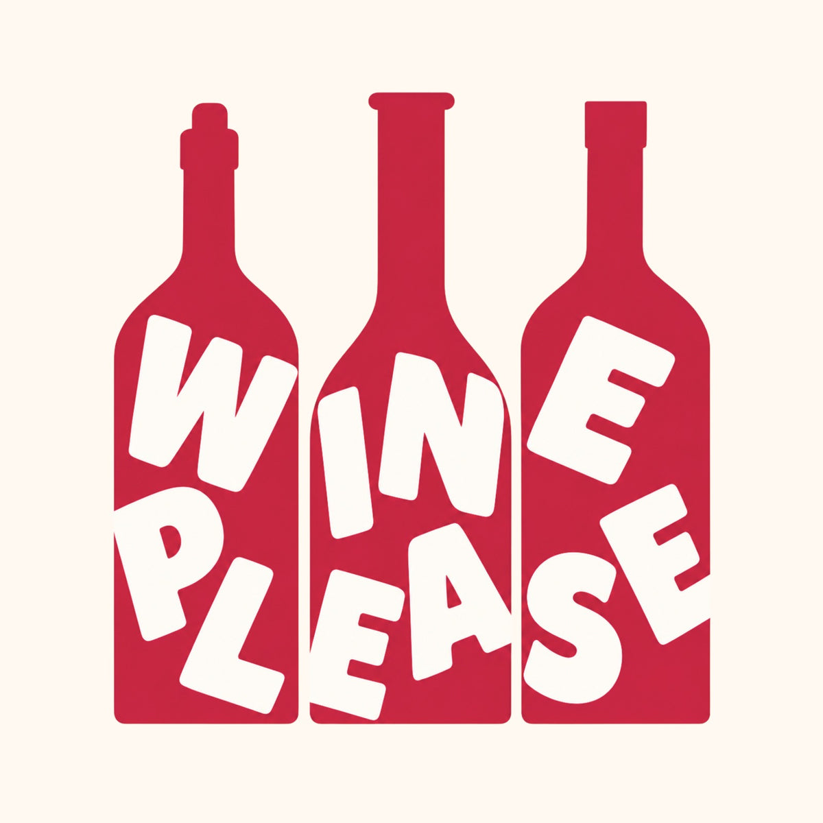 Tegeltje "Wine Please"
