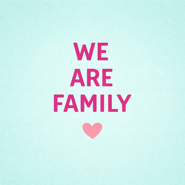 Tegeltje "We Are Family" Blauw