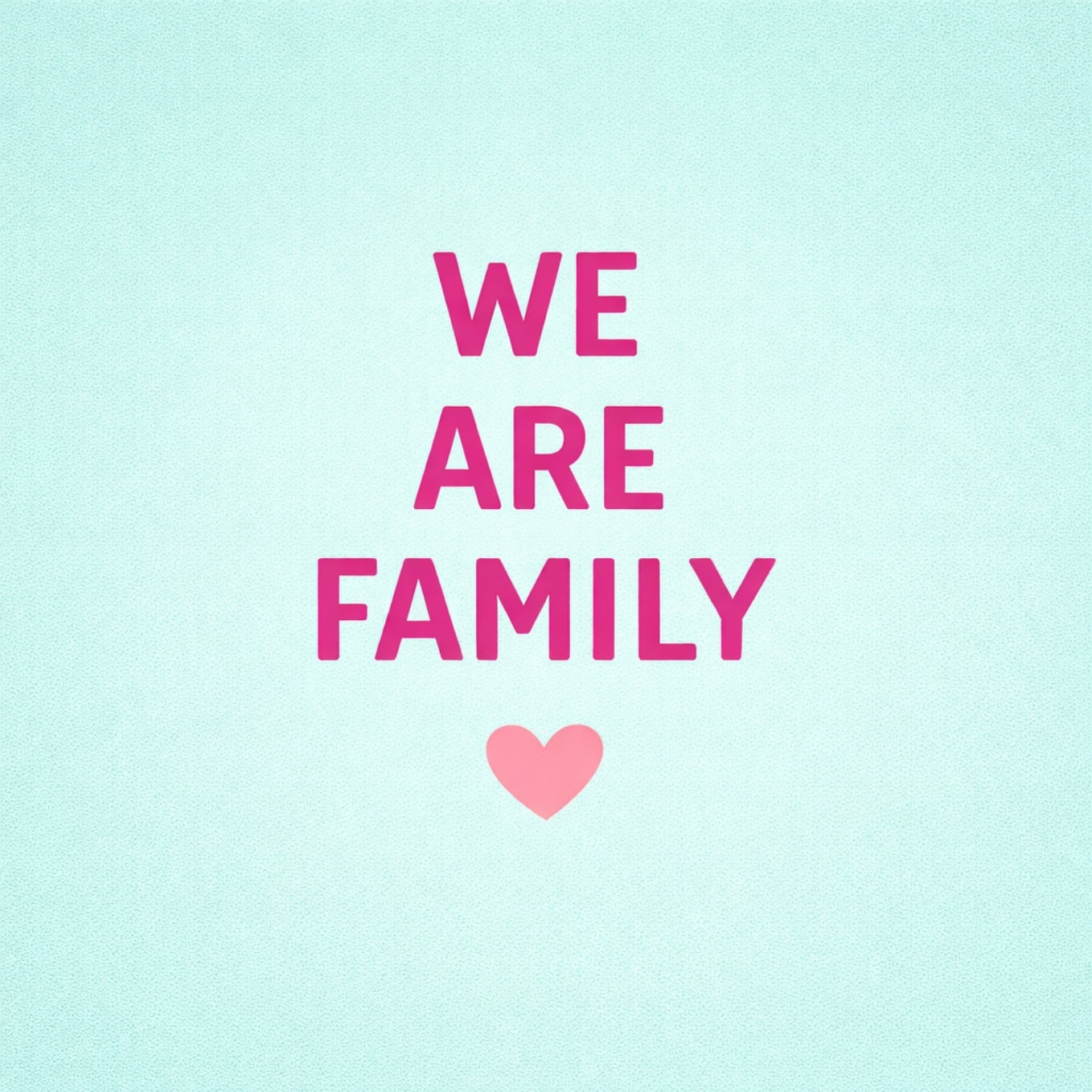Tegeltje "We Are Family" Blauw