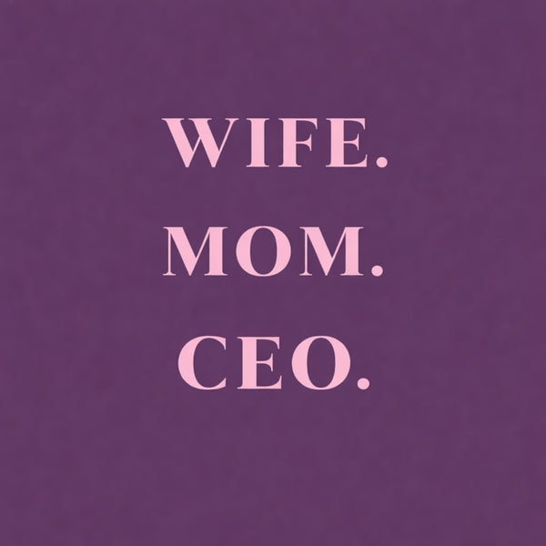 Tegeltje "Wife Mom Ceo" Paars
