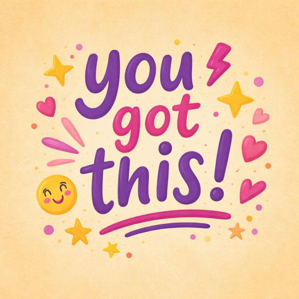 Tegeltje "You Got This" Geel Emoji