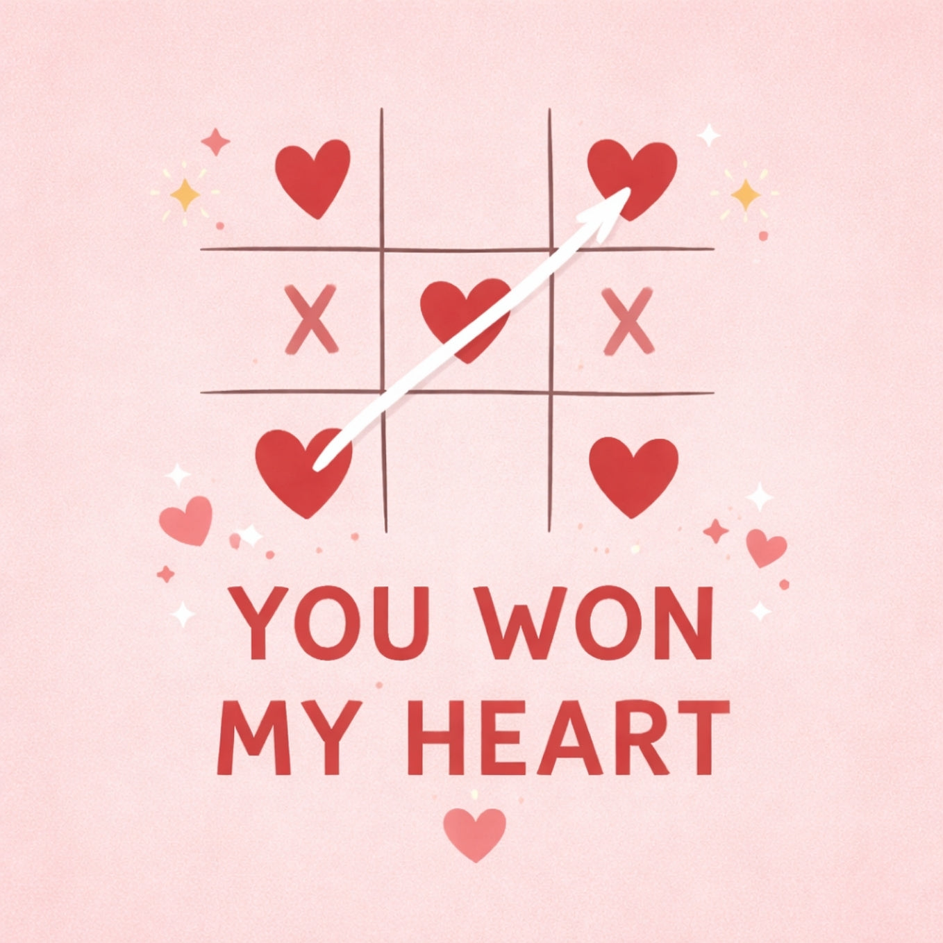Tegeltje "You Won My Heart"