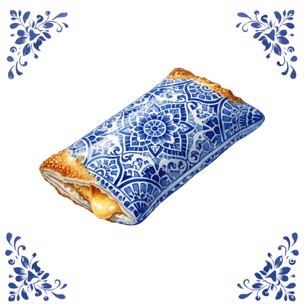 Tegeltje Delfts Blauw - Blauwe Kaassoufflé