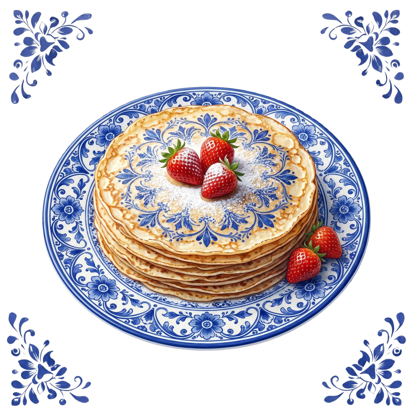 Tegeltje Delfts Blauw - Hollandse Pannenkoeken
