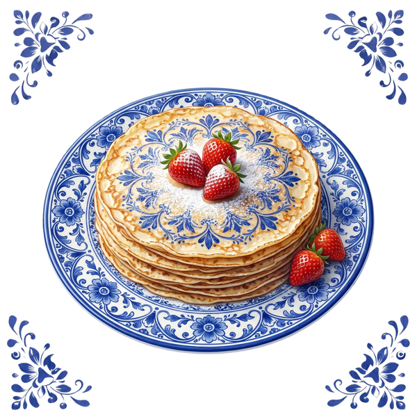 Tegeltje Delfts Blauw - Hollandse Pannenkoeken
