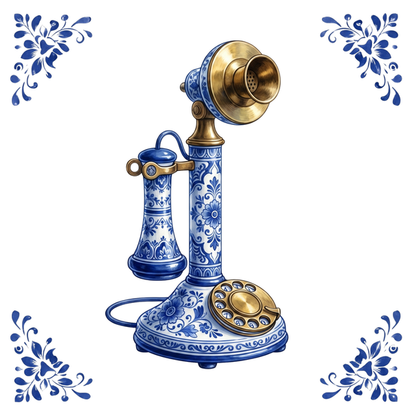 Tegeltje Delfts Blauw - Telefoon