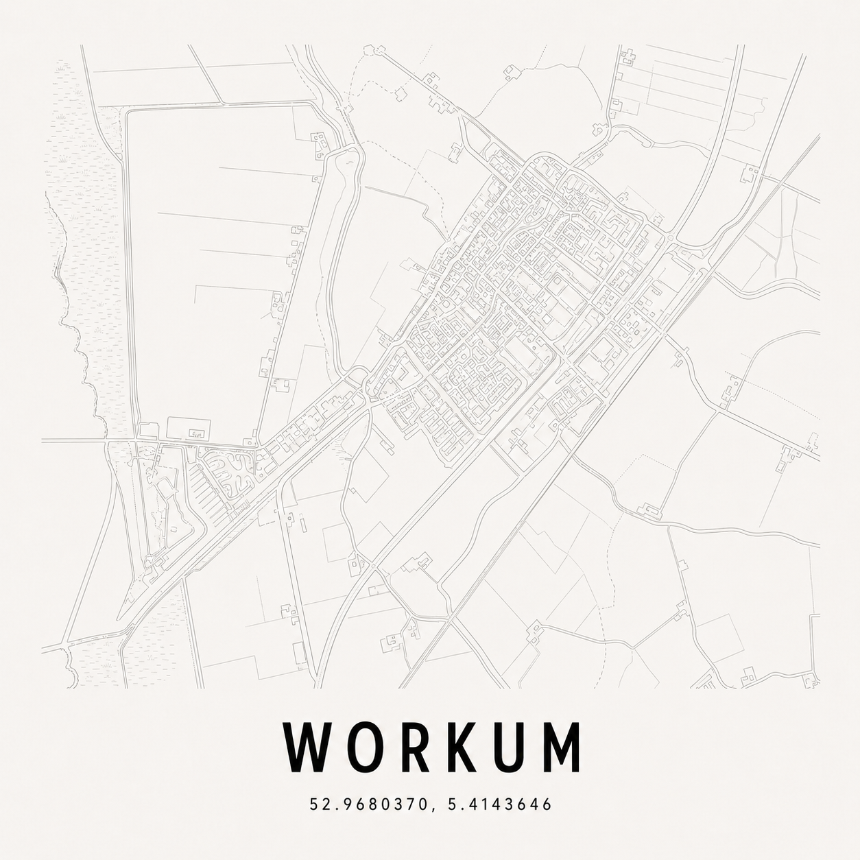 Kaart Workum