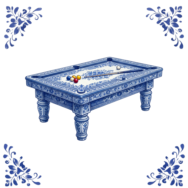 Tegeltje Delfts Blauw - Biljarttafel