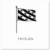 Tegeltje Zwart-Wit "Fryslán" - 1