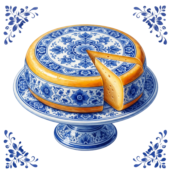 Tegeltje Delfts Blauw - Kaaswiel