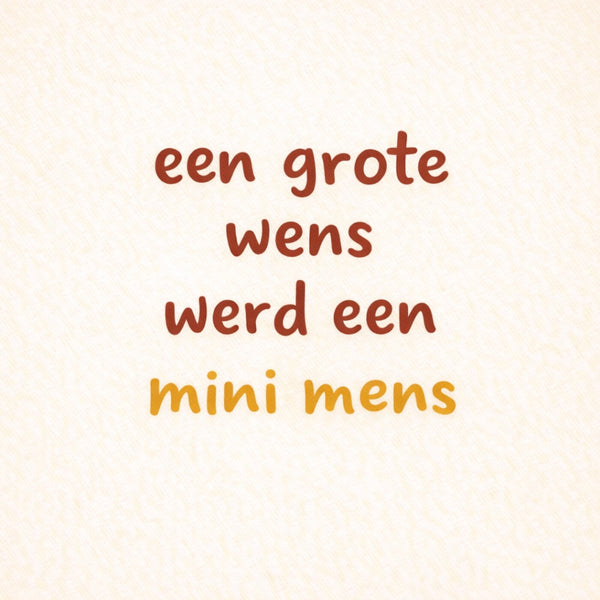 Tegeltje "Een Grote Wens Werd Een Mini Mens"