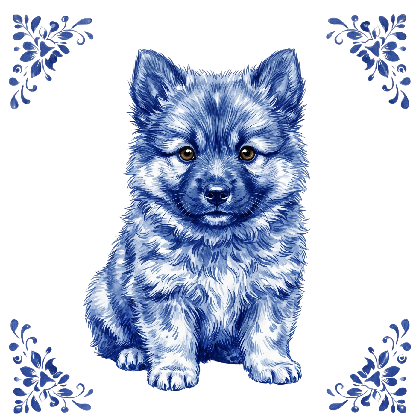 Tegeltje Delfts Blauw - Puppy